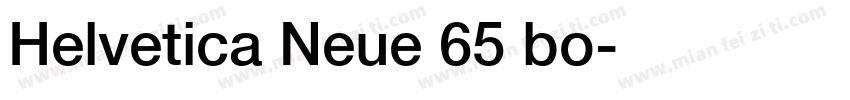 Helvetica Neue 65 bo字体转换